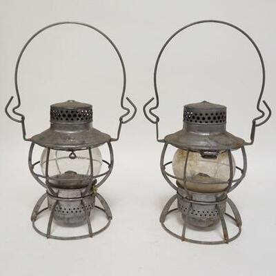1110	2 DRESSEL RAILROAD LANTERNS ONE IS PA RAILROAD 15 IN H 	70	150	25	PLEASE PAY ATTENTION FOR DAILY ADDITIONS TO THIS SALE. PARTIAL...
