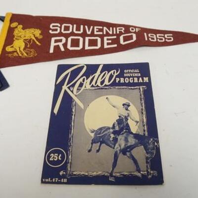 1163	RODEO BANNER AND PROGRAM, 1955 AND 1947, 48	50	100	25	PLEASE PAY ATTENTION FOR DAILY ADDITIONS TO THIS SALE. PARTIAL UPLOADS WILL BE...