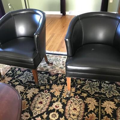 leather barrel chair $45 each
4 available