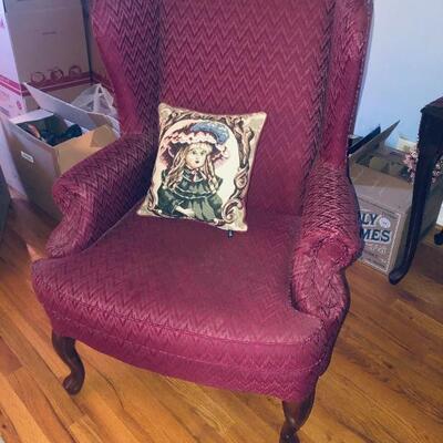 TRADITIONAL FABRIC CHAIR-$55