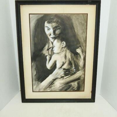 Signed COOK charcoal