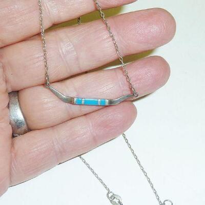 NA turq Sterling neck