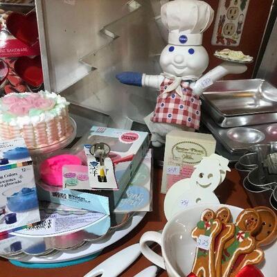 Pillsbury Doughboy and Wilson Cake Baking Tools