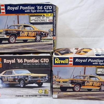 1095	LOT OF 3 REVELL MODEL CAR KITS, 66 PONTIAC GTO. KITS ARE POSSIBLY COMPLETE, NOT GUARANTEED	50	100	10	PLEASE PAY ATTENTION FOR DAILY...