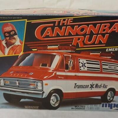 1049	MPC MODEL CAR KIT, THE CANNONBALL RUN, EMERGENCY VAN, KITS ARE POSSIBLY COMPLETE, NOT GUARANTEED	50	100	10	PLEASE PAY ATTENTION FOR...