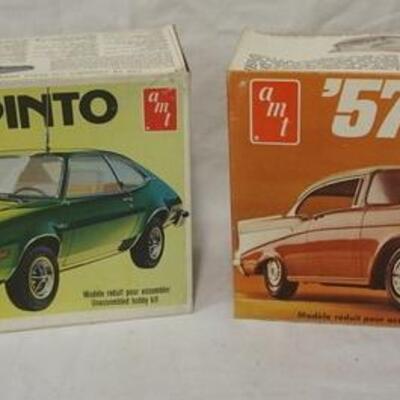 1046	LOT OF 2 AMT CAR MODEL KITS, 77 FORD PINTO & 57 CHEVY, KITS ARE POSSIBLY COMPLETE, NOT GUARANTEED	50	100	10	PLEASE PAY ATTENTION FOR...