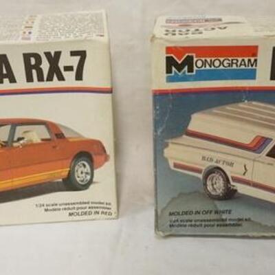 1053	MONOGRAM MODEL KIT LOT, MAZDA RX-7, & BAD ACTOR, KITS ARE POSSIBLY COMPLETE, NOT GUARANTEED	50	100	10	PLEASE PAY ATTENTION FOR DAILY...