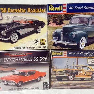 1099	LOT OF 4 REVELL MODEL CAR KITS, SEALED	50	100	10	PLEASE PAY ATTENTION FOR DAILY ADDITIONS TO THIS SALE. PARTIAL UPLOADS WILL BE MADE...