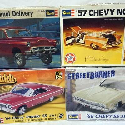 1097	LOT OF 4 REVELL MODEL CAR KITS. KITS ARE POSSIBLY COMPLETE, NOT GUARANTEED	50	100	10	PLEASE PAY ATTENTION FOR DAILY ADDITIONS TO...