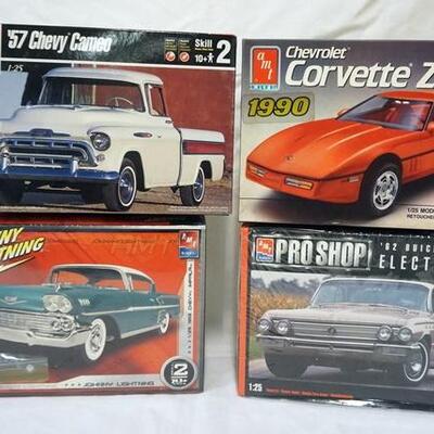 1007	LOT OF 4 AMT ERTL MODEL CAR KITS, INCLUDING CHEVY, BUICK, AND JOHNNY LIGHTING, ETC, KITS ARE POSSIBLY COMPLETE, NOT GUARENTEED	50...