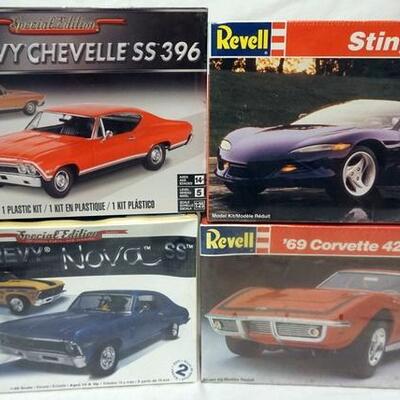 1080	LOT OF 4 REVELL SEALED CAR KITS.	50	100	10	PLEASE PAY ATTENTION FOR DAILY ADDITIONS TO THIS SALE. PARTIAL UPLOADS WILL BE MADE UP...