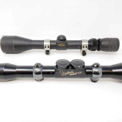 #8137 â€¢ Weatherly Imperial 4x81 And Redfield Tracker 3x-9x Rifle Scopes
