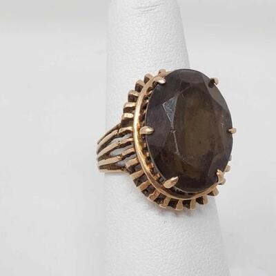 #2054 â€¢ 14k Gold Ring With Large Semi Precious Stone, 7.4g