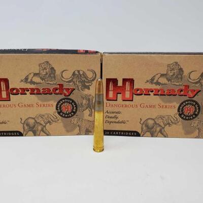 #1332 â€¢ 40 Rounds Of Hornady 375 H&H- 300 Gr DGX