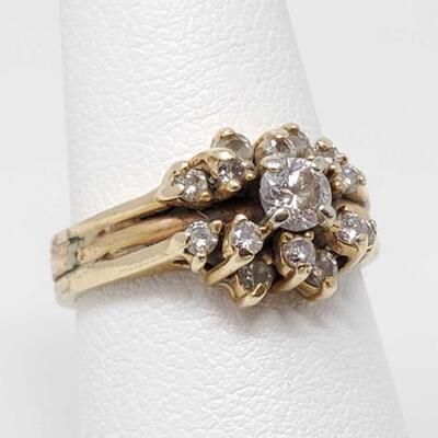 #2016 â€¢ 14k Gold Diamond Ring, 5.5g