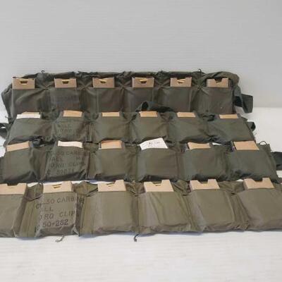 #8018 â€¢ 4 Bandoliers Of .30 Carbine With Approx: 480 Rounds