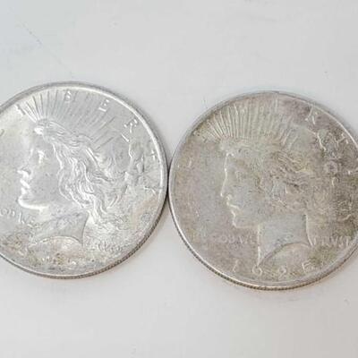 #2616 â€¢ 2 1925 Silver Peace Dollars