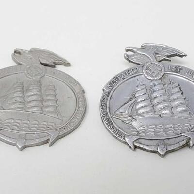 #1540 â€¢ 2 1935 "Seefahrt 1st Not" Badge