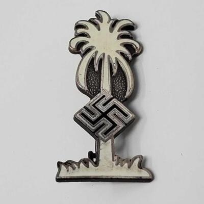 #1542 â€¢ German WW2 Luftwaffe DAK Palm Tree Swastika Enamel Pin