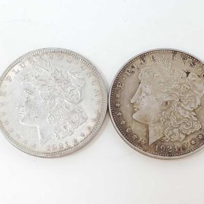 #2592 â€¢ 2 1921 Morgan Silver Dollars