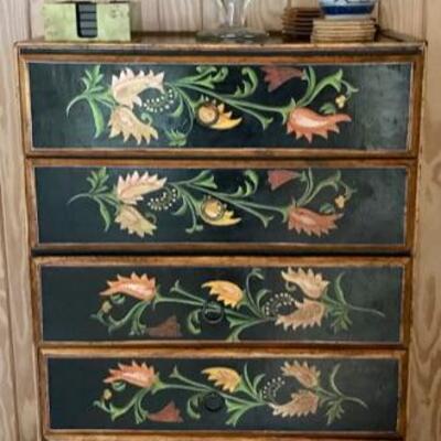 7 drawer painted chest $350
