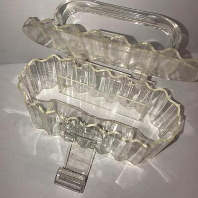 Lucite purse with interior pockets