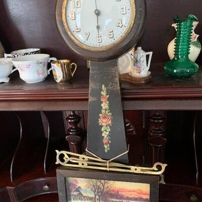Key wind Banjo clock
