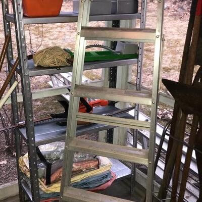 Metal Ladder & Shelving