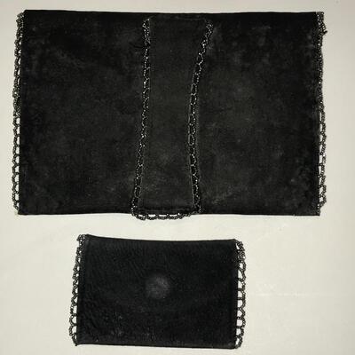 There are two sets of these evening clutches with change purse