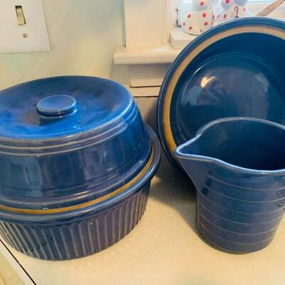 Blue Kitchen Stoneware Vessels - GREAT condition