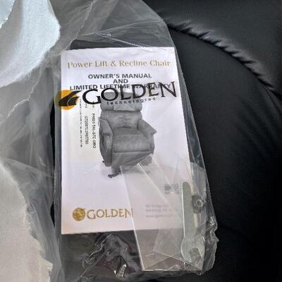 Brand new lift chair by Golden.  We had to open the box to take these pictures.  A very soft and comfortable lift chair made of black,...