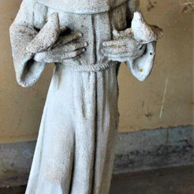 St. Francis concrete statue.