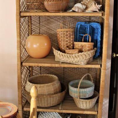 Collection of baskets including some Longaberger.