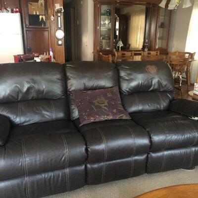 Couch - shows wear - reclines and would be a good couch for someone not wanting to spend lots of money - 

Animal free home ! 