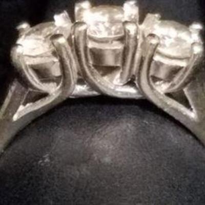 1.4 total carat 14k White Gold Diamond Ring