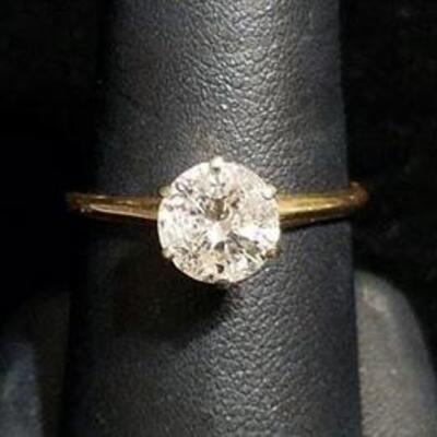 1.69 carat Solitaire Diamond Ring in 14k Gold I3/ I-J