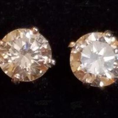1.6  total carat Diamond Earrings SI1/ I-J