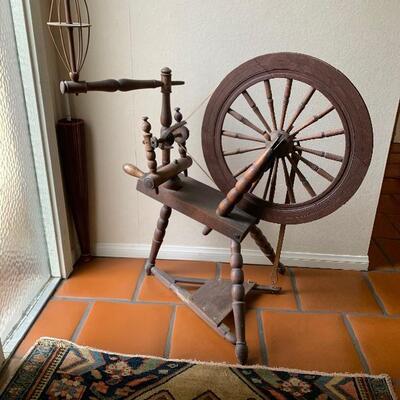 another antique spinning wheel
