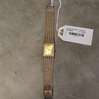 Baume & Mercier vintage 14 karat gold watch. Asking $4,000, 50% off first day of sale