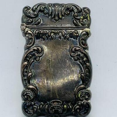 Antique Victorian Sterling Silver Match Safe Marked Sterling