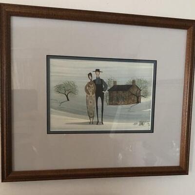 P. Buckley Moss Numbered 283/1000. Framed and Matted. Signed by Artist.