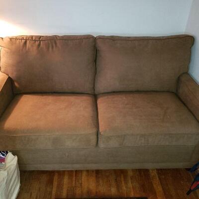 La Z Boy sofa. We have two identical in this sale. Both are in great shape. Perfect for a smaller home or apartment. 