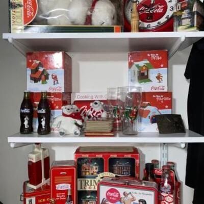 2080	

Coca-Cola Glasses, Lunch Box, Christmas Decorations, Clock, Bottles and More
Coca-Cola Glasses, Lunch Box, Christmas Decorations,...