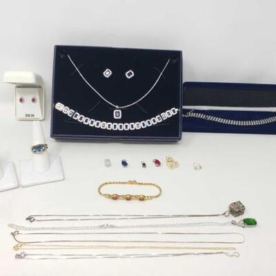 #243 â€¢ .925 Sterling Silver Rings Ear Rings, Necklaces, And More