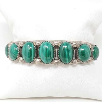 #202 â€¢ Sterling Silver Cuff With Turquoise,  weighs approx 25.2g