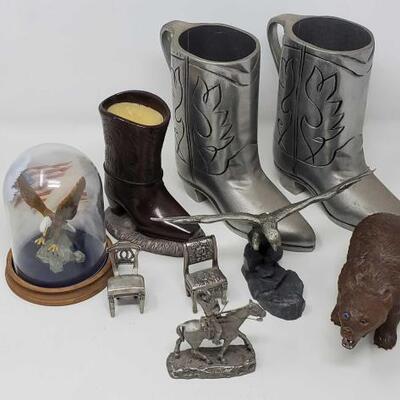 1022	

Small Figurines, Cowboy Boot Candle, Bear Figurine, and More!
Small Figurines, Cowboy Boot Candle, Bear Figurine, and More!