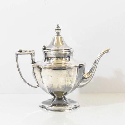 Silverplate Teapot with Hinged Lid