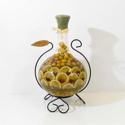 Decorative Bottle of Olives Lemons Etc 17
