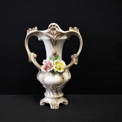 Capodimonte Vase - Made in Italy - N with Crown