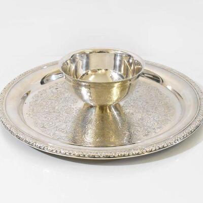 Oneida Silverplate Chip & Dip Serving Platter